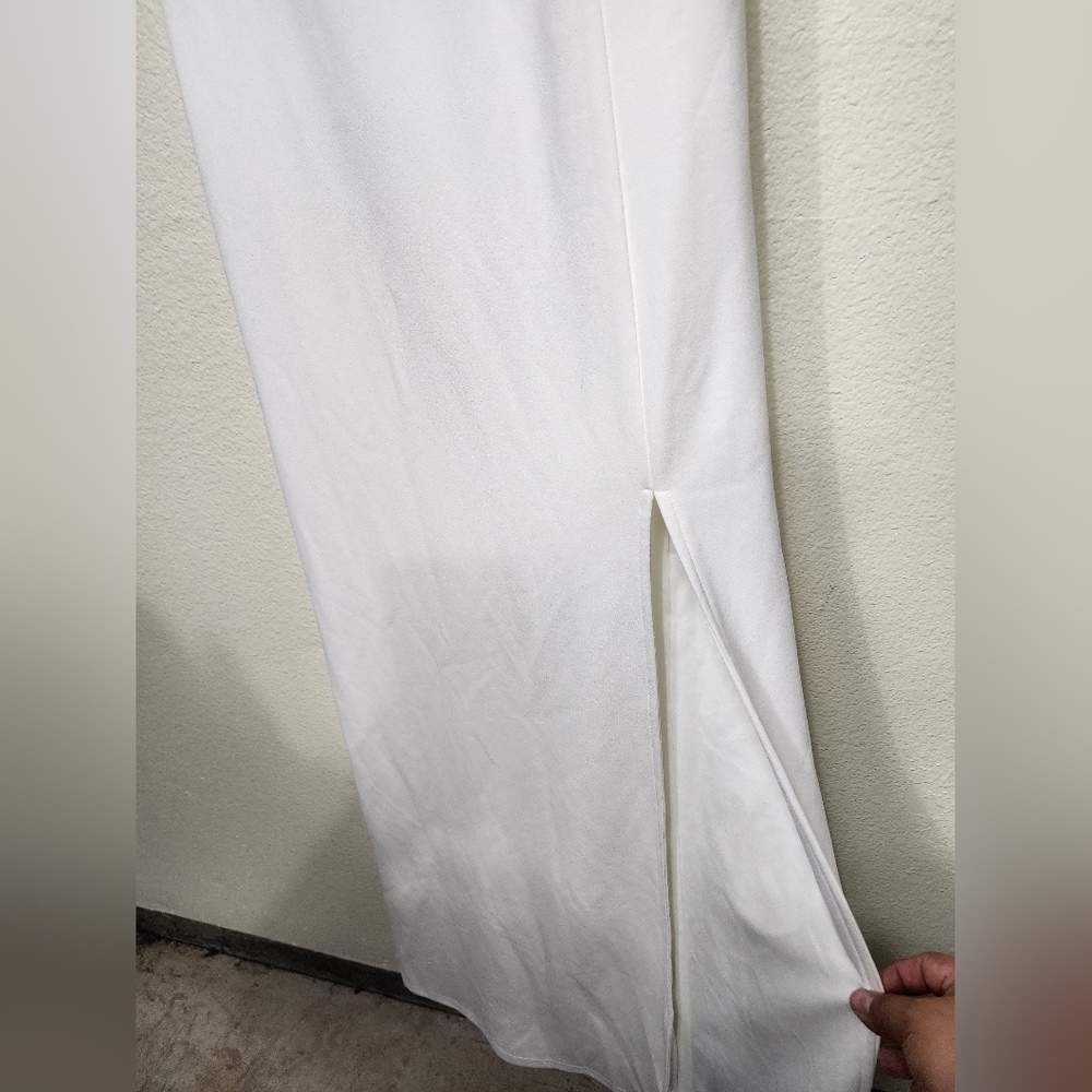 Lulus Daring Elegance White Sleeveless Mermaid Maxi Dress M Wedding Party Bridal - Picture 11 of 12